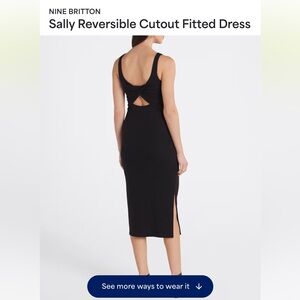 Nine Britton Sally Reversible Cutout Fitted Dress